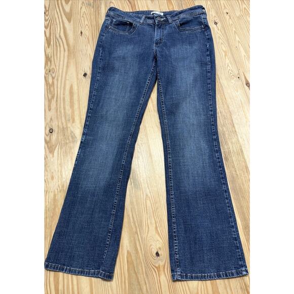 Riders By Lee Mid Rise Bootcut Jeans Women's Size 12 Blue Dark Wash 33x31 - Picture 1 of 6